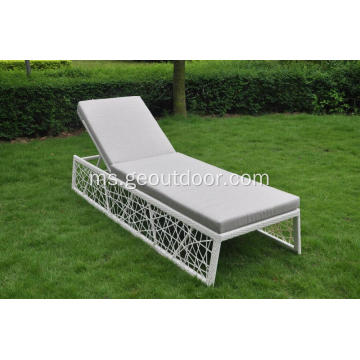 Flowder tenunan taman aluminium sun lounger